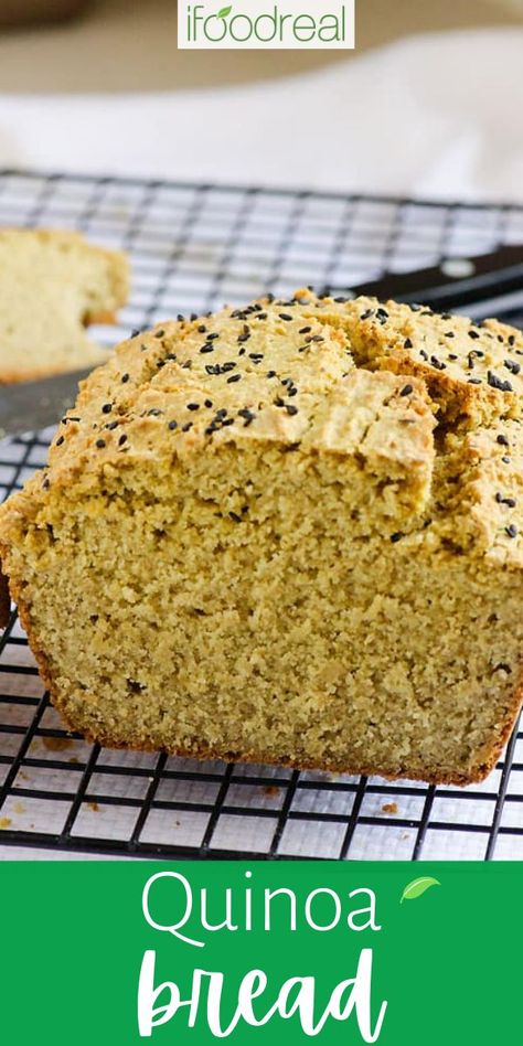 Quinoa Bread Recipe, High Protein Bread, Lentil Bread, Make Quinoa, Quinoa Bread, Quinoa Flour, Quinoa Recipes Easy, Flour Bread, Lowest Carb Bread Recipe