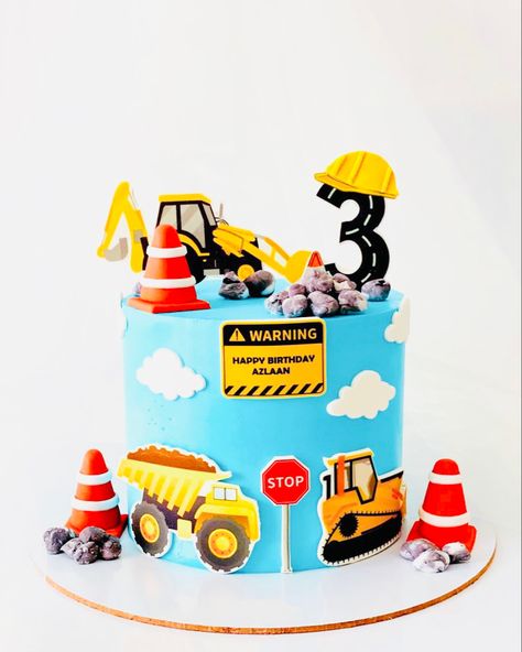 Jcb Theme Cake, Excavator Cakes For Boys, Construction Cake For Boys, Cake Construction Theme, Jcb Cake, Kids Construction Cake, Construction Cake Topper, Construction Theme Cake, Dragon Birthday Cakes