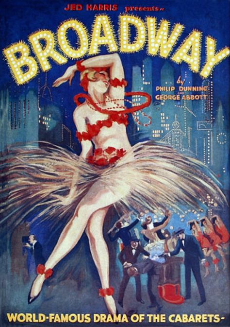 Vintage Broadway Theatre Posters | Vintage Poster - Jed Harris presents Broadway - 1926 Cabaret Theatre ... Broadway Poster, 1920s Poster, Broadway Posters, Art Musical, Vintage Theatre, Theatre Poster, Cinema Film, Art Deco Posters, Film Prints