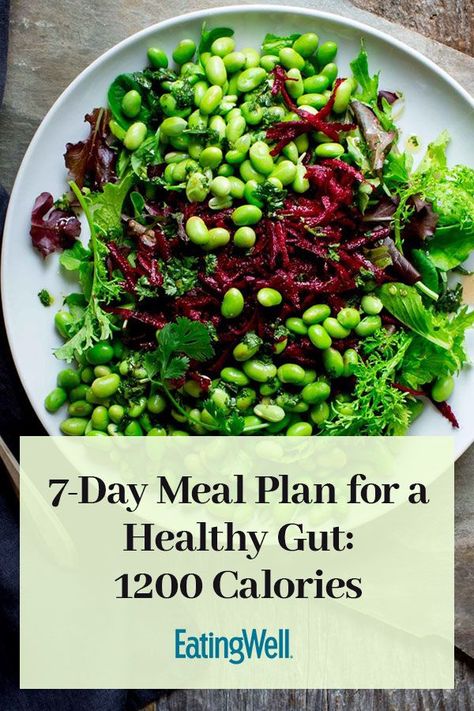 To help you boost your good-gut bacteria count, we created this 7-day meal plan that features foods that promote healthy gut bacteria growth and maintenance. We've included healthy probiotic foods (like yogurt, kimchi, kefir and kombucha) that deposit helpful bacteria into the gut, as well as prebiotic foods (like high-fiber fruits, vegetables and whole grains) that feed the good-gut bacteria.#healthygut #healthymealplans #mealplans High Fiber Fruits, Prebiotic Foods, Gut Health Diet, Healthy Probiotics, Best Smoothie, Health Diet Plan, Gut Health Recipes, Healthy Recipes Clean, 7 Day Meal Plan