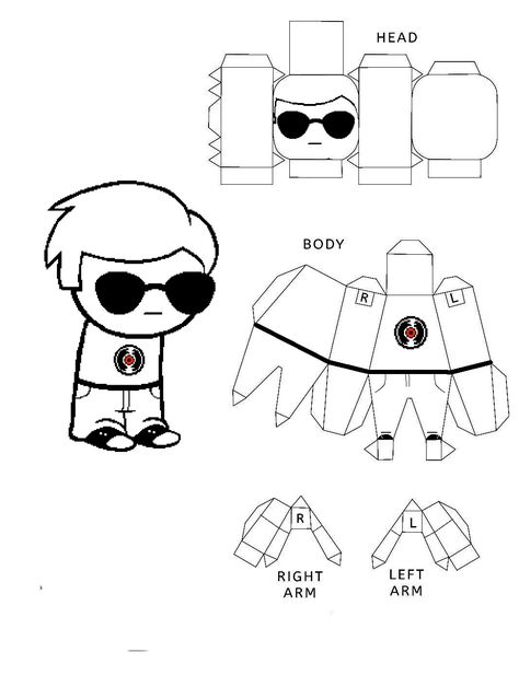 I finally made a paper craft of him since his fans wouldnt shut up -_- Thank you to the people who were nice about wanting dave strider ilysm Homestuck Paper Dolls, Homestuck Papercraft, Homestuck Dave Strider, Homestuck Karkat, Homestuck Dave, Dave Strider, Paper Toys Template, Paper Dolls Printable, Craft Printing