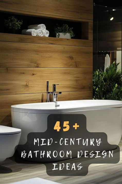 Blend modern elegance with vintage charm through 45 mid-century bathroom ideas. Featuring sleek lines, nostalgic colors, and minimalist designs, these bathrooms offer a perfect balance of past and present. Click to discover these stylish inspirations and transform your bathroom into a mid-century masterpiece! ✨🏠 #MidCenturyBathroom #ModernElegance #VintageCharm #SleekLines #NostalgicColors #BathroomInspo #MidCenturyMasterpiece Mcm Bathroom Remodel, Mid Century Bathrooms, Midcentury Bathroom Design, Bathroom Ideas Mid Century Modern, Mid Century Bathroom Remodel, Mcm Bathroom, Basement Bathroom Remodeling, Modern Bathroom Ideas, Mid Century Modern Bathroom