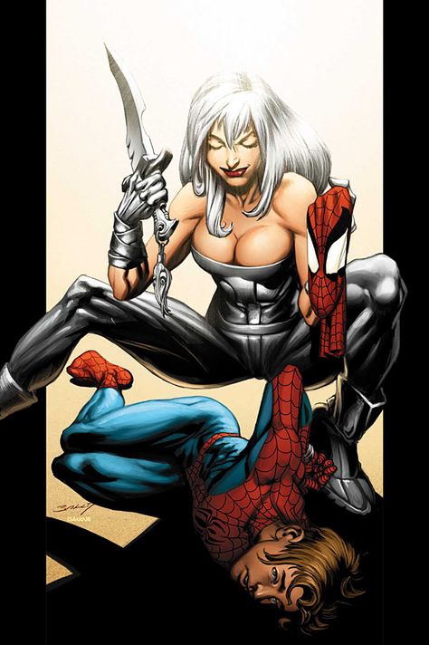 Silver Sable vs. Spidey by Mark Bagley - art work of the Ultimate Spider-Man #89 cover Silver Sable, Mark Bagley, Marvel Knights, Ultimate Marvel, Ultimate Spider Man, Ultimate Spiderman, Spiderman Comic, Spider Woman, Marvel Comics Art