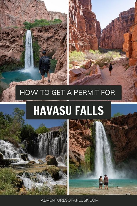 How to get a permit for Havasu Falls in 2024 Things To Do In Arizona, Arizona Grand Canyon, Arizona Travel Guide, Backpacking Trails, Havasu Falls, Arizona Travel, American Southwest, Backpacking Packing, Travel Guides