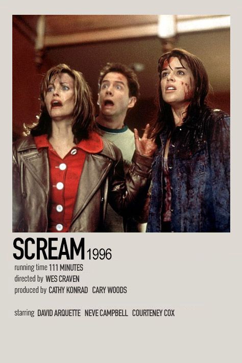 minimalistic polaroid poster made by @wcnderlcnd (me) Scream Movie Poster, Polaroid Movie Poster, Scream Cast, Scream 3, Scream Franchise, Ghostface Scream, Cortes De Cabello, Iconic Movie Posters, Film Posters Minimalist