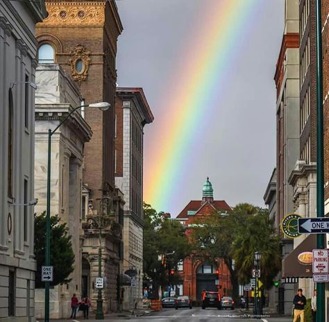 RAINBOW SEEN FROM BROUGHTON STREET IN SAVANNAH Broughton Street Savannah Georgia, Georgia On My Mind, Savannah Georgia, Most Beautiful Cities, Savannah Ga, Chocolate Box, Savannah, Big Ben, United States Of America