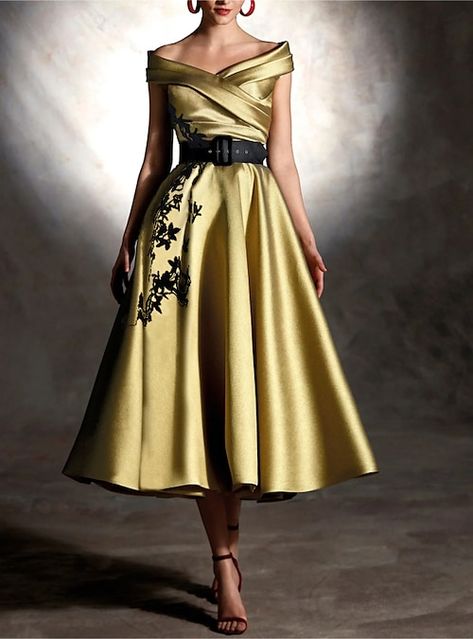 Champagne Gold Dress, Dress Formal Wedding Guest, Cocktail Dress Elegant, Cheap Cocktail Dresses, Formal Wedding Guests, Cocktail Dresses Online, Gold Cocktail Dress, A Line Cocktail Dress, Derby Dress