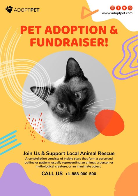 Animal Adoption Poster, Animal Shelter Poster, Animal Shelter Social Media, Multimedia Poster, Adoption Poster, Photo Strip Template, Animal Shelter Logo, Fundraiser Poster, Animal Rescue Fundraising