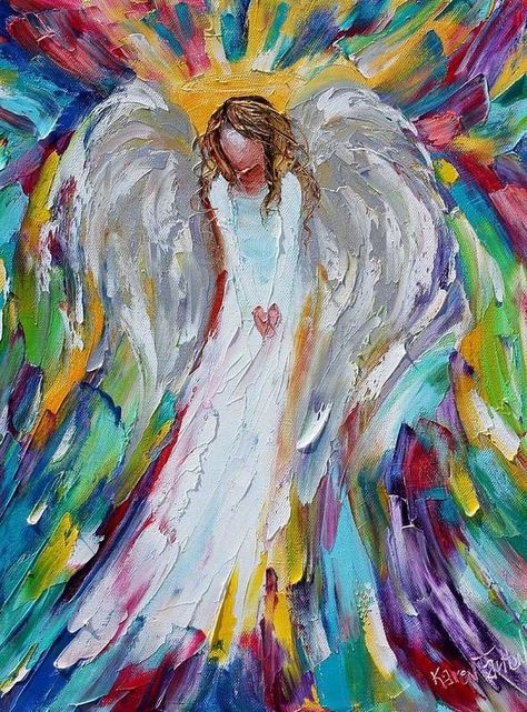 Angel Wings Painting, Watercolor Angel, Angel Wings Art, Spiritual Paintings, Angel Artwork, Wings Art, Angel Painting, Paint By Numbers, Angel Art