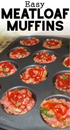 Easy Meatloaf Muffins, Meatloaf Muffins Recipe, Mini Meatloaf Muffins, Mini Meatloaf Recipes, Resep Makanan Beku, Meatloaf Recipes Healthy, Mini Meatloaf, Meatloaf Muffins, How To Cook Meatloaf