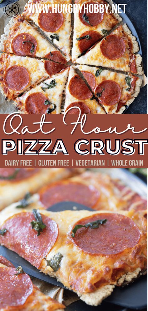 Oat Flour Snacks, Gf Pizza Crust No Yeast, Gluten Free Pizza Crust No Yeast, Oatmeal Pizza Crust Dough Recipe, Oat Pizza Dough, Oat Flour Naan, Oats Pizza Crust, Alternative Pizza Crust Ideas, No Flour Pizza Crust