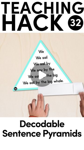 Free Sentence Pyramids, Sentence Pyramids, Ccvc Words, Consonant Digraphs, Long Vowels, The Sentence, Beginning Reading, Piece Of Paper, English Sentences