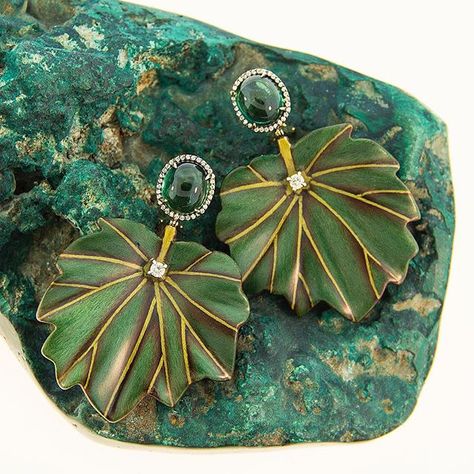 Silvia Furmanovich, Earrings With Diamonds, Marquetry, Leaf Earrings, Tourmaline, Cuff Bracelets, Diamonds, Cuff, On Instagram