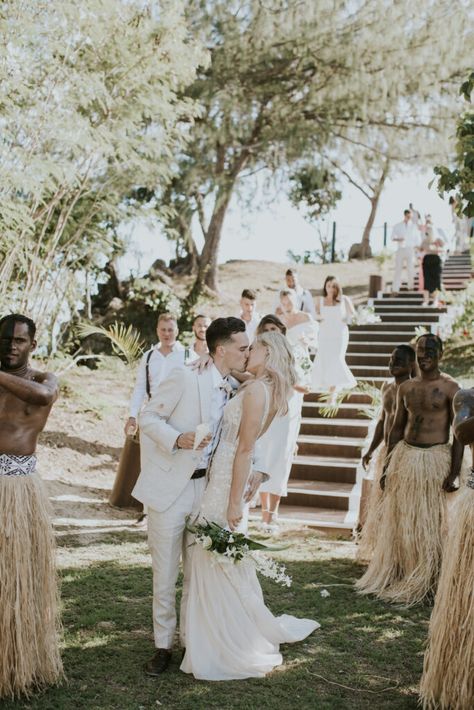 This Australian Couple Had an Enchanting Destination Wedding in Fiji Fiji Resort, Fiji Wedding, Sleeping Giant, Traditional Attire, Island Resort, Two Hearts, Wedding Vendors, Celebrity Weddings, Destination Wedding