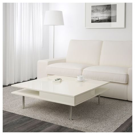 TOFTERYD Coffee table - high gloss white - IKEA Couch Coffee Table, Affordable Coffee Tables, Dc Apartment, Living Room Lighting Design, Ikea Coffee Table, White Coffee Table, Ideas Ikea, Colour Ideas, Coffee Table White