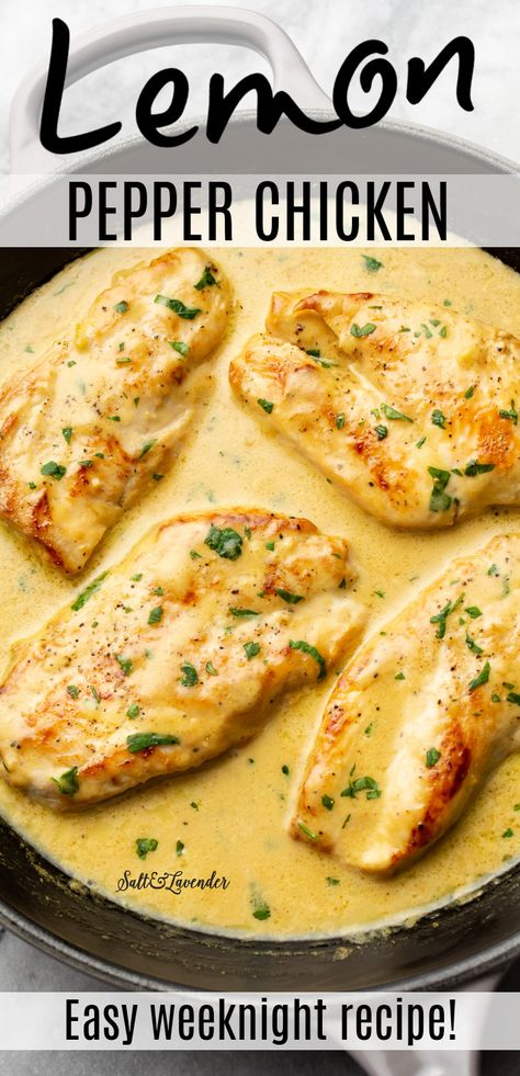 Lemon Pepper Chicken Breast Recipe, Easy Lemon Pepper Chicken, Recipes With Chicken Breast, Pepper Chicken Recipe, Recipes With Chicken And Peppers, Recipes With Chicken, Lemon Chicken Recipe, Lemon Pepper Chicken, Pepper Chicken