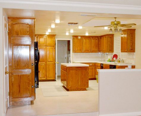 Kitchen Remodel Low Ceiling, Entertaining Kitchen Layout, Low Kitchen Ceiling, Kitchen With Low Ceiling, Kitchen Low Ceiling, Low Ceiling Kitchen Ideas, Low Ceiling Kitchen, Cabnits Kitchen, Partial Wall