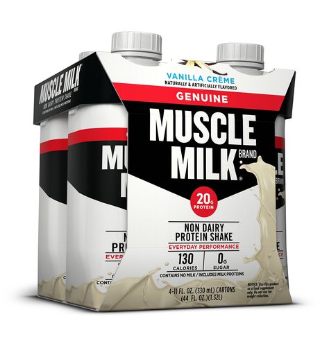 Muscle Milk Genuine Protein Shake Vanilla CrÃ¨me 20g Protein 11 FL OZPack of 4 ** You can find more details by visiting the image link.(It is Amazon affiliate link) #WheyProteinIdeas Muscle Milk Protein Shakes, Vanilla Protein Shake, Gym Protein, 20g Protein, Vanilla Protein Shakes, Muscle Milk, Milk Brands, Workout Recovery, Protein Nutrition