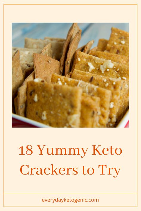 Looking for the perfect crunchy snack on your keto journey? Discover these 18 delicious low-carb crackers that won’t break your diet! From savory options to nutty flavors, these keto-friendly snacks are crafted for satisfaction without guilt. Perfect for spreading cheese or pairing with your favorite dips, each recipe offers a texture and taste that even non-keto eaters will love. Get snacking healthier – your tastebuds will thank you for these coconut flour, seed, and cheese-based keto cracker selections! Keto Cracker, Keto Focus, Cheesy Bites, Flax Seed Crackers, Keto Crackers, Low Carb Crackers, Tasty Snacks, Cheese Crisps, Game Snacks