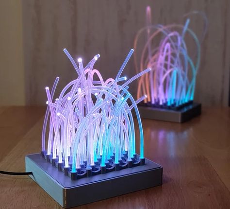 Fiber Optic Lighting Diy, Fiber Optic Light, Side Quest, Fiber Optic Lighting, Aesthetic Objects, Neon Sign Art, Crystal Christmas, Fibre Optics, Light Sculpture