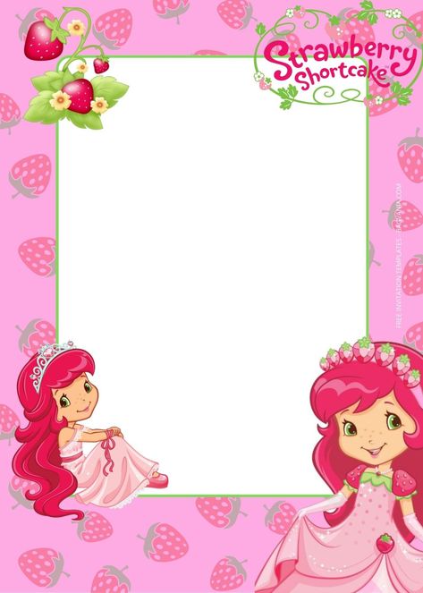 FREE Strawberry Shortcake Party Birthday Invitation Templates | FREE Printable Birthday Invitation Templates - Bagvania Strawberry Shortcake Invitations, Tinkerbell Invitations, Summer Birthday Invitations, Birthday Party Invitations Free, Strawberry Shortcake Birthday, Free Printable Invitations Templates, Cars Birthday Invitations, Strawberry Shortcake Party, Disney Cars Birthday