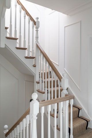 Townhouse Renovation, Red Backsplash, Glass Pantry, Built In Banquette, Affordable Lighting, Sports Media, London Townhouse, Townhouse Designs, American House