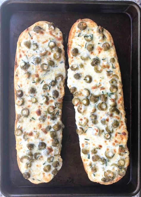 Green Olive Garlic Cheese Bread - California Grown Olive Bread Appetizer, 2023 Recipes, Olive Bread, Garlic Cheese Bread, Olive Recipes, Garlic Cheese, Cheese Bread, Green Olive, Bread Recipes Homemade