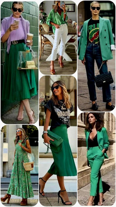 Outfits Verde, Sunday Best Outfit, Color Blocking Outfits, Colour Code, Color Inspo, Green Outfit, Glam Dresses, Colourful Outfits, Spring Summer Fashion