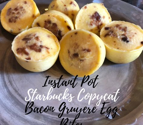 Instant Pot Starbucks Bacon Gruyere Egg Bites Starbucks Bacon Gruyere Egg Bites, Bacon Gruyere Egg Bites, Gruyere Egg Bites, Hamburger Meals, Whole30 Meals, Starbucks Egg Bites, Egg Bites Recipe, Keto Easy, Quick Vegan