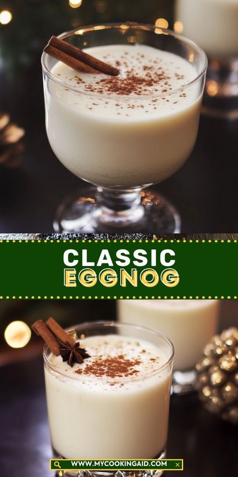 Nothing says 'Happy Holidays' like a cup of this luscious, homemade eggnog! Infused with nutmeg and vanilla, this timeless recipe is a crowd-pleaser for all your festive gatherings. Condensed Milk Eggnog, Home Made Egg Nog Recipe, Homemade Eggnog Easy, Homemade Spiked Eggnog, Traditional Eggnog Recipe, No Egg Eggnog Recipe, Best Egg Nog Recipe Homemade, Egg Nogg Recipe Homemade Eggnog, Best Eggnog Recipe Homemade