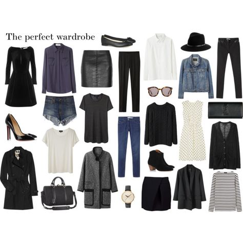 The perfect wardrobe by ingenuousness on Polyvore featuring Carven, Aubin & Wills, Stephan Schneider, Thakoon Addition, rag & bone, La GarÃ§onne Moderne, Isabel Marant, A.P.C., Saint James and Burberry Minimalism Wardrobe, Wardrobe Management, How To Have Style, Dresses Fitted, Wardrobe Minimalist, Classic Capsule Wardrobe, Minimal Wardrobe, Emmanuelle Alt, Fashion Capsule Wardrobe