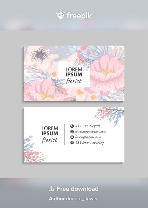 Floral Visiting Cards Design, Visiting Card Ideas Creative, How To Design Business Cards, Small Business Cards Design, Professional Business Card Design Ideas, Back Of Business Card Ideas, Design Card Ideas, Bussnis Card Design, Visiting Card Design Creative