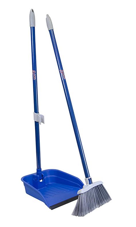 Amazon $10 Store Stand, Kitchen Garage, Broom And Dustpan, Dust Pan, Brooms, Kitchen Office, Steel Handle, Kitchen Supplies, Floor Cleaner