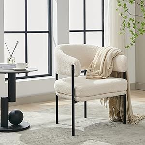 Locus Bono Modern Sherpa Accent Chair, Barrel Arm Chair for Living Room, Comfy Reading Chair Corner Chair for Bedroom, Office(White) Reading Chair Corner, Corner Chair For Bedroom, Sherpa Accent Chair, Living Room Comfy, Room Comfy, Chair Corner, Comfy Reading Chair, Chair For Bedroom, Comfy Reading