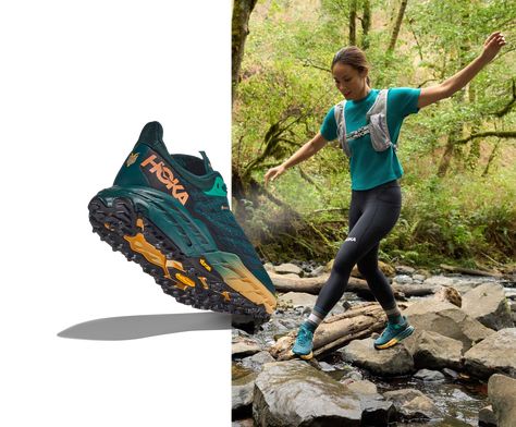 Hoka Speedgoat, Hoka Clifton, Racing Shoes, Deep Teal, Trail Running Shoes, Trail Running, Material Design, Running Shoe, Lower Case Letters