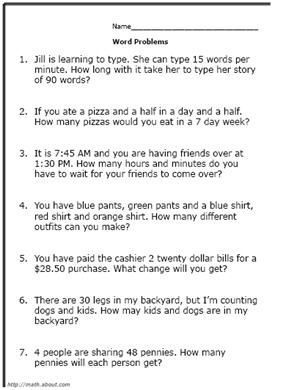 Word problem worksheets for 3rd-grade math. Word problems are an essential part of the grade 3 common core standards. These will help young students. Word Problems 3rd Grade, Time Word Problems, Third Grade Math Worksheets, Money Word Problems, Multiplication Word Problems, Addition Words, Fraction Word Problems, Division Word Problems, 4th Grade Math Worksheets