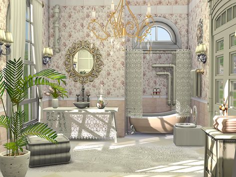 Sims 4 Cc Royal Bathroom, Sims 4 Fancy House Cc, Sims 4 Cc Victorian Bathroom, Sims 4 Victorian Bathroom, Sims 4 Fancy Bathroom, Sims 4 Cottage Bathroom, Sims 4 Victorian House Cc, Sims 4 Cc Fancy Furniture, Coquette Sims 4 Cc Furniture