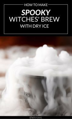 Dry Ice Is the Key to Taking Your Halloween Punch to Spooky New Heights – SheKnows Halloween Dry Ice Punch, Punch With Dry Ice Halloween, Cauldron With Dry Ice, Dry Ice Cauldron Punch, Witches Brew Decorations, Dry Ice Drink Table, Halloween Cauldron Drinks, Cauldron Drink Halloween, Cauldron Punch Bowl