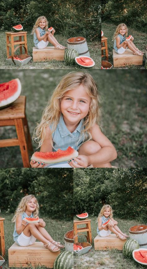 Watermelon Photography Photo Shoot, Watermelon Picnic Photoshoot, Watermelon Kids Photoshoot, Toddler Watermelon Photoshoot, Unique Mini Sessions Photo Shoot, Summer Photography Ideas Photo Shoots, Summer Session Ideas, Summer Mini Photoshoot Ideas, Summer Minis Photography