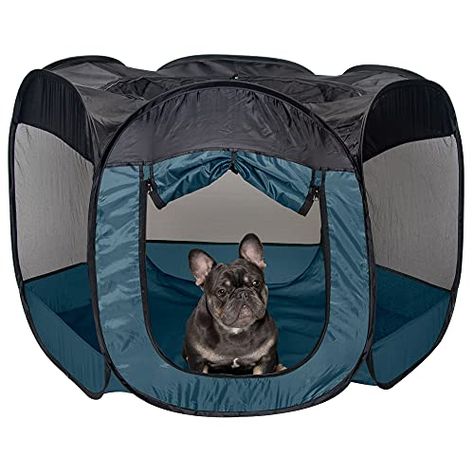 Furhaven Pet Playpen - Indoor-Outdoor Mesh Open-Air Playpen and Exercise Pen Tent House Playground for Dogs and Cats,... Bird Carrier, Cat Playpen, Pet Tent, Side Entrance, Pet Strollers, Walking Harness, Pet Stairs, Pet Playpen, Dog Playpen