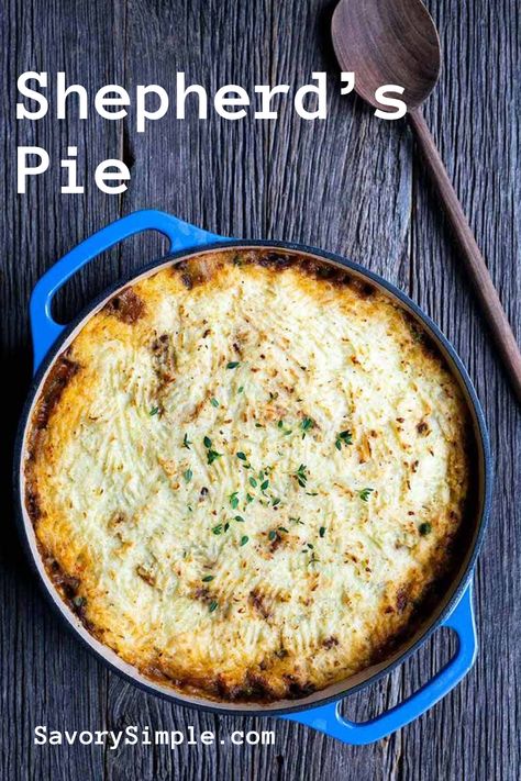 Craving comfort food? This classic Shepherd’s Pie has a rich, meaty filling and a flavorful mashed potato topping. Perfect for a cozy dinner at home. #ShepherdsPie #ComfortFood #ClassicRecipe #CozyMeals Shepherds Pie Recipe Shredded Beef, Shepard’s Pie, Beef Casseroles, Cottage Pie Recipe, Shepherd's Pie Recipe, Pinterest Food, Shepherds Pie Recipe, Vegetarian Dish, Cozy Dinner