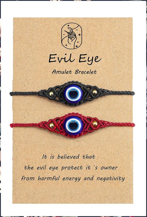 Lavoio Evil Eye Bracelets 10mm amber tiger eye Bracelets Adjustable Amulet for Women Men Little Boys & Girls Evil Bracelet, Amulet Bracelet, Sliding Knot Closure, Bracelets Adjustable, Presents For Wife, Eye Bracelets, Handmade Evil Eye, Greek Evil Eye, Turkish Evil Eye