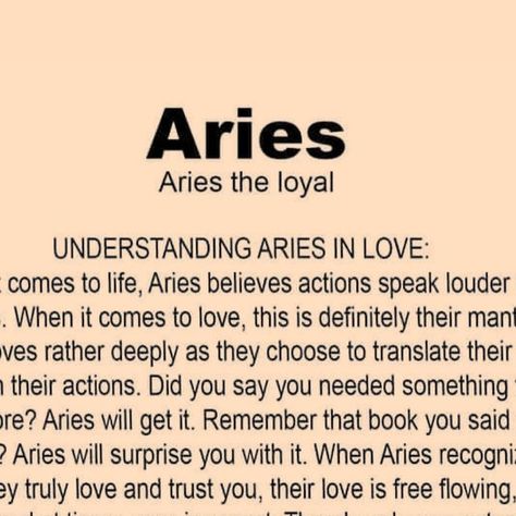 All About Aries on Instagram Aries In Love, Aries Characteristics, About Aries, All About Aries, Aries Zodiac Facts, Aries Love, Actions Speak Louder, The Loyal, Aries Zodiac