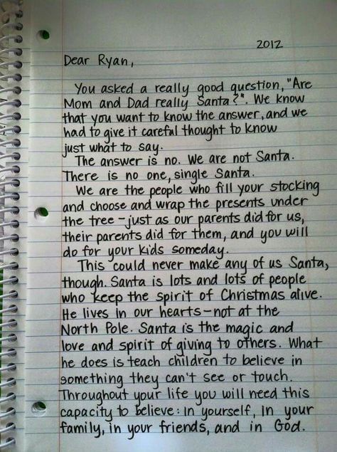 Beautiful letter explaining "Santa" Letter Explaining Santa, Santa Real, Parenting Done Right, Christmas Letter, Smart Parenting, Santa Letter, Christmas Stuff, Gift Exchange, Christmas Quotes