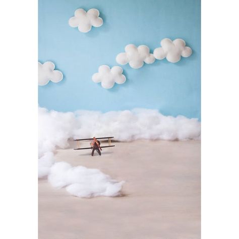 Pilot Photography, Baby Boy Background, Blue Sky White Clouds, Baby Photography Backdrop, Baby Backdrop, Boy Photo Shoot, Photoshoot Backdrops, Newborn Backdrop, Newborn Photography Boy