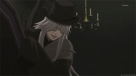 Undertaker Gif, Adrian Crevan, Black Butler Wallpaper, Black Butler Undertaker, Black Butler Manga, Hot Vampires, Losing Faith In Humanity, Black Butler Anime, Black Butler Kuroshitsuji