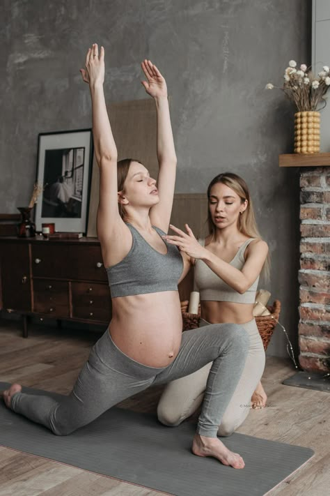 Pregnant Student, Yoga For Pregnant Women, Prenatal Pilates, Pregnancy Yoga Poses, Pregnancy Pilates, Yoga Prenatal, Yoga Poses For 2, Exercise During Pregnancy, Pregnancy Yoga