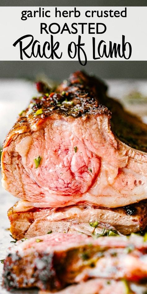 Lamb Recipes Oven, Lamb Rack Recipe, Roasted Rack Of Lamb, Lamb Roast Recipe, Roast Rack Of Lamb, Lamb Dinner, Lamb Chop Recipes, Lamb Recipe, Lamb Ribs