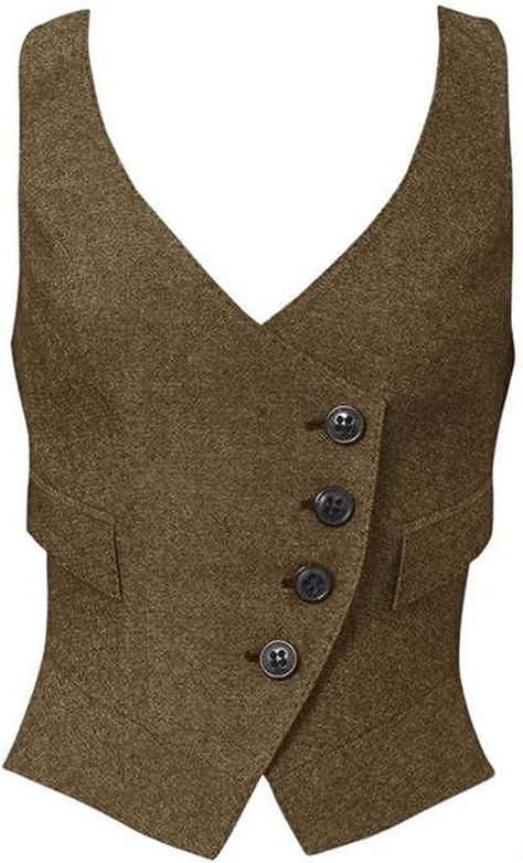 Suit Vest Women, Formal Work Wear, Womens Suit Vest, Linen Style Fashion, Womens Waistcoat, Waistcoat Woman, Tweed Waistcoat, Tweed Vest, Womens Tweed