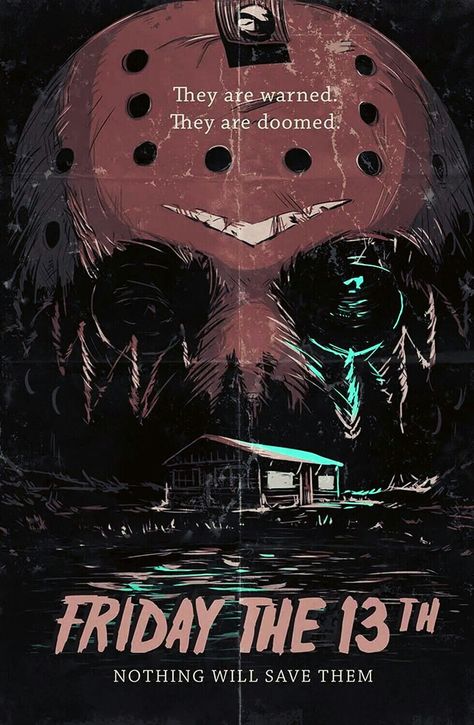 FRIDAY THE 13TH Friday The 13th Poster, Jason Friday The 13th, Jason Voorhees Friday The 13th, Jason Friday, Friday The 13th Jason, Jason Vorhees, Horror Vintage, Movie Wall Art, Friday 13th